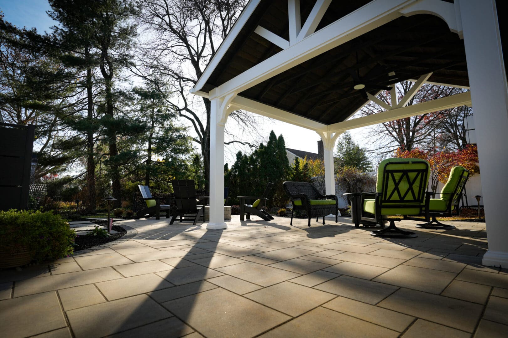 patio and pavilions