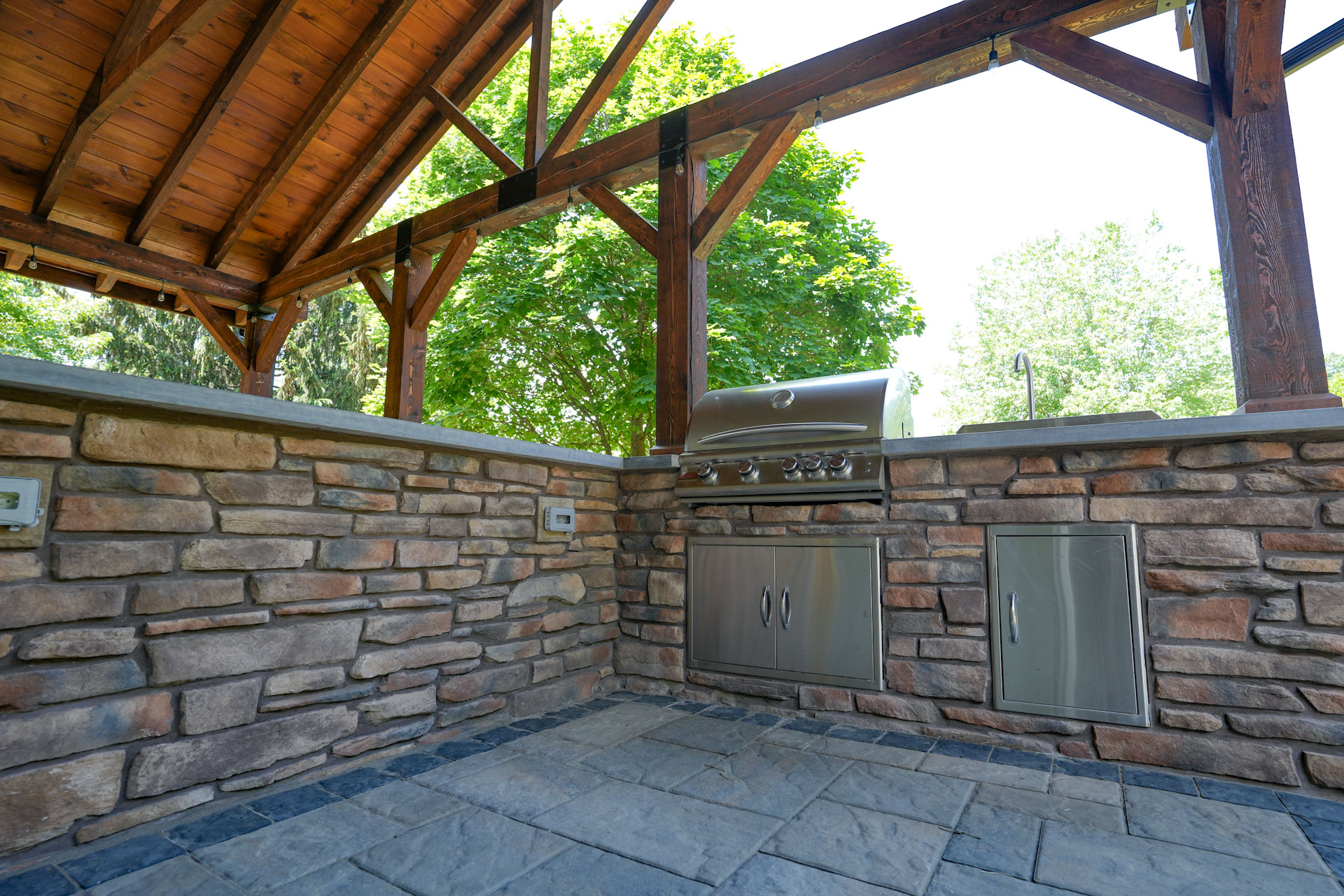 roof extension and outdoor kitchen